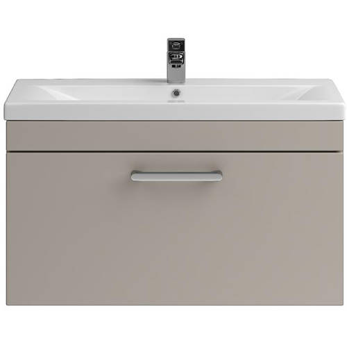 Larger image of Premier Shipton 800mm Wall Hung Vanity Unit & Basin Type 2 (Stone Grey).