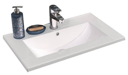 Example image of Premier Shipton 800mm Wall Hung Vanity Unit & Basin Type 2 (Stone Grey).