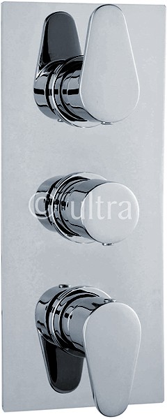 Larger image of Ultra Tilt Triple Concealed Thermostatic Shower Valve (Chrome).