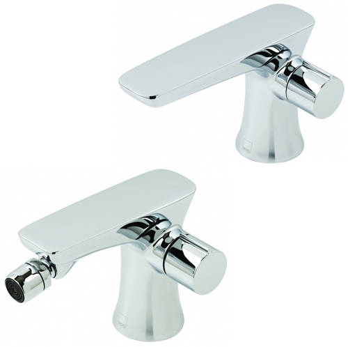 Larger image of Vado Altitude Bidet Mixer & Progressive Basin Tap Pack (Chrome).