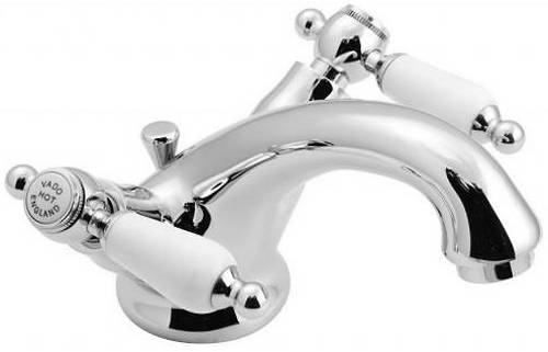 Example image of Vado Kensington Basin Mixer & Bath Filler Tap Pack (Chrome & White).