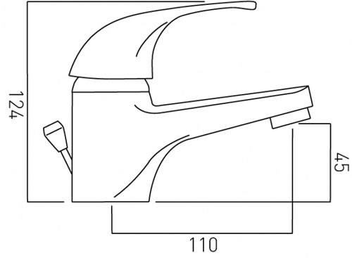 Technical image of Vado Matrix Basin & Bath Filler Taps Pack (Chrome).