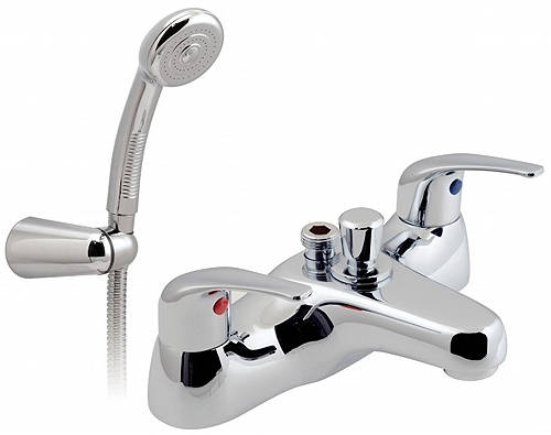 Example image of Vado Matrix Basin & Bath Shower Mixer Taps Pack (Chrome).