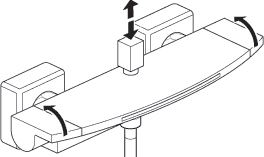 Technical image of Vado Summit Wall Mounted Waterfall Bath Shower Mixer Tap (1 only).