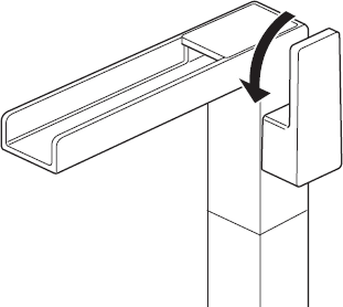 Technical image of Vado Synergie Waterfall Basin Tap With Stand Pipe (Chrome).