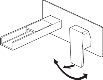 Technical image of Vado Synergie Wall Mounted Waterfall Basin Tap (Chrome).