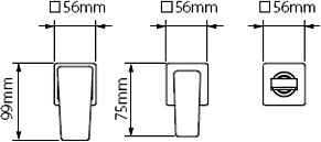 Technical image of Vado Synergie 3 Tap Hole Bath Shower Mixer With Shower Kit (No Spout).