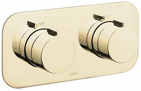 Larger image of Vado Altitude 1 Outlet Thermostatic Shower Valve (Polished Gold).