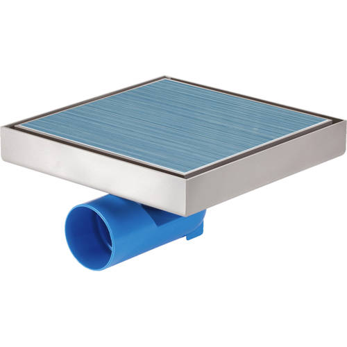 Larger image of VDB Tile Drains Shower Tile Drain 196x196mm (Stainless Steel).