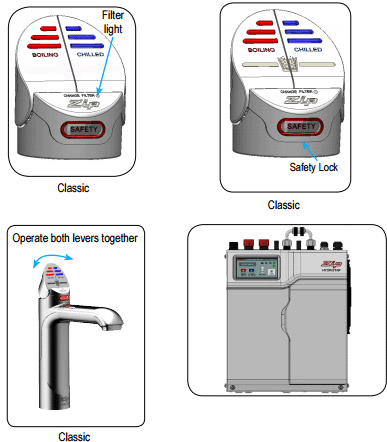 Technical image of Zip G5 Classic 4 In 1 HydroTap For 21 - 40 People (Matt Black, Vented).