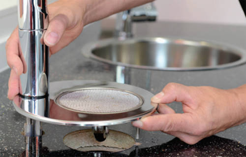 Example image of Zip Elite Filtered Chilled Water Tap & Integrated Font (Bright Chrome).